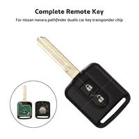 Complete REMOTE KEY for NISSAN PATHFINDER NAVARA DUALIS CAR KEY TRANSPONDER CHIP