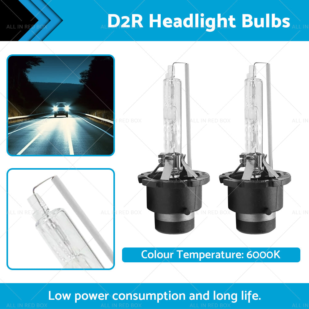 D2R 6000K HID Xenon Headlight Bulbs 35W Suitable For Toyota Honda Mazda Nissan