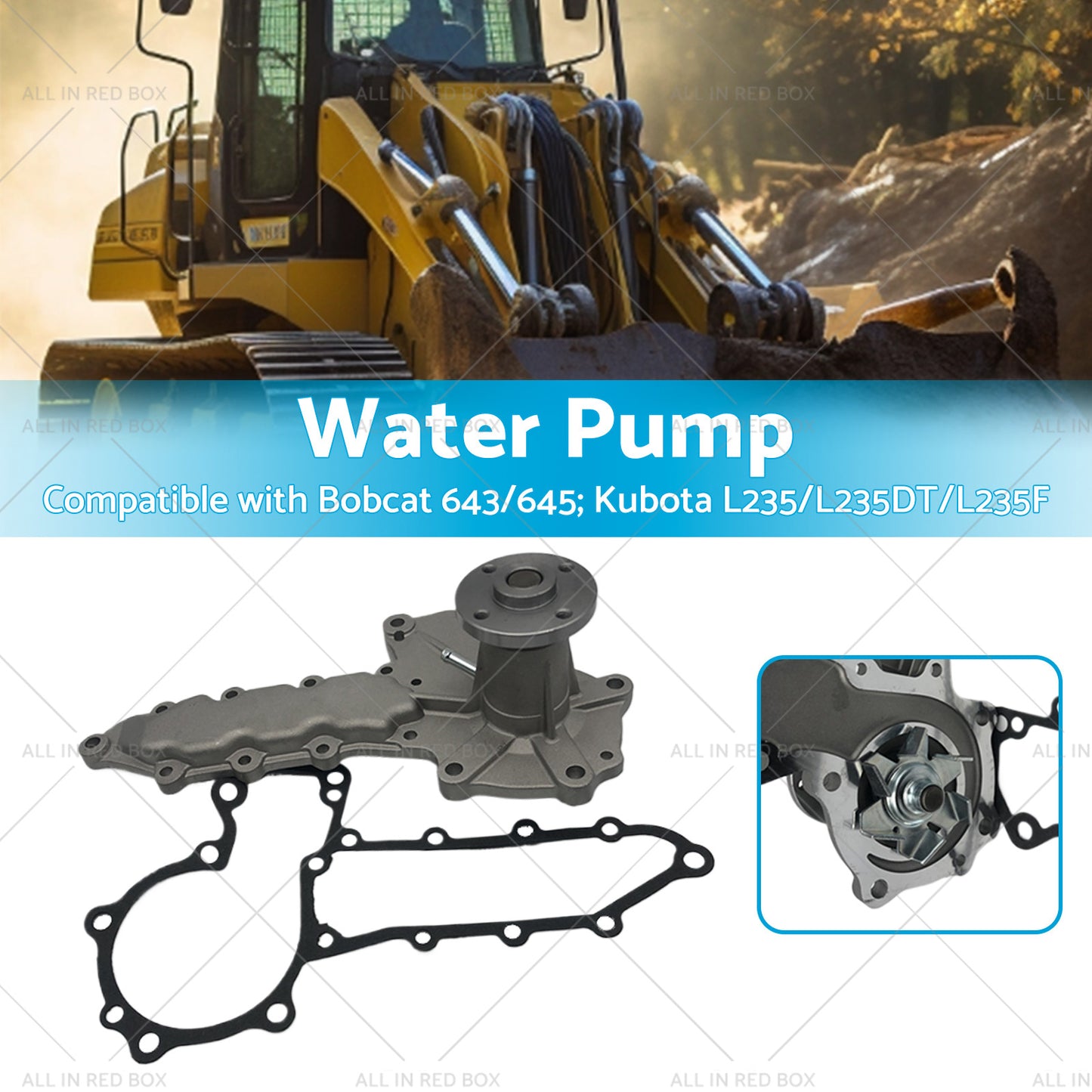 Water Pump Suitable For Bobcat Kubota D1102 D1302 D1402 V1502 V1702 V1902 V2203