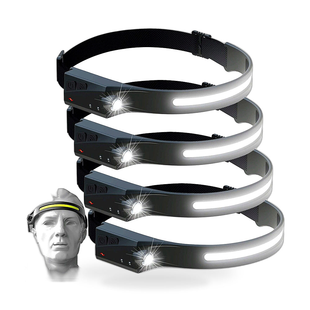 Waterproof COB LED Headlamp Motion Sensor USB Rechargeable Headlight - ZT2