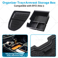 {{ Armrest Storage Box?  Organizer Tray Suitable For BYD Atto 3 22-23 }} - Buy Car Parts Online at {{ Kaka Auto Parts }}.