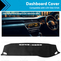 Non-Slip Dash Mat Suitable For LDV D90 SV9A 2017-2022 Dashboard Cover Black