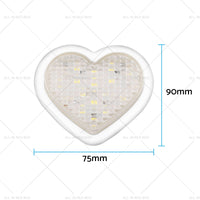 {{ Heart Pair 12V LED Side Marker Indicators Clear Flash White }} - Buy Car Parts Online at {{ Kaka Auto Parts }}.