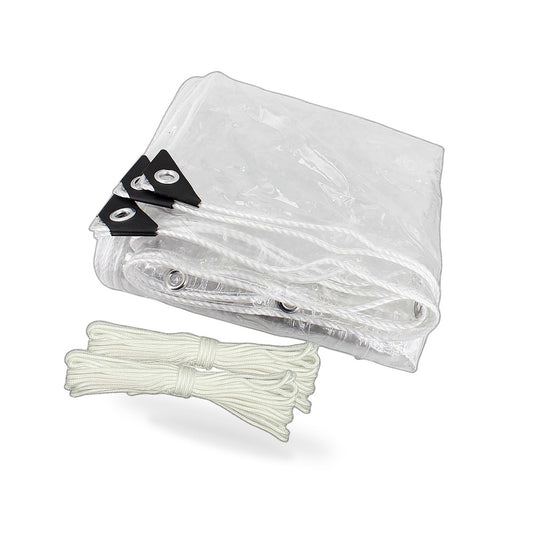 200cmx300cm Clear PVC Tarp Heavy Duty Waterproof Plant Cover with Grommets