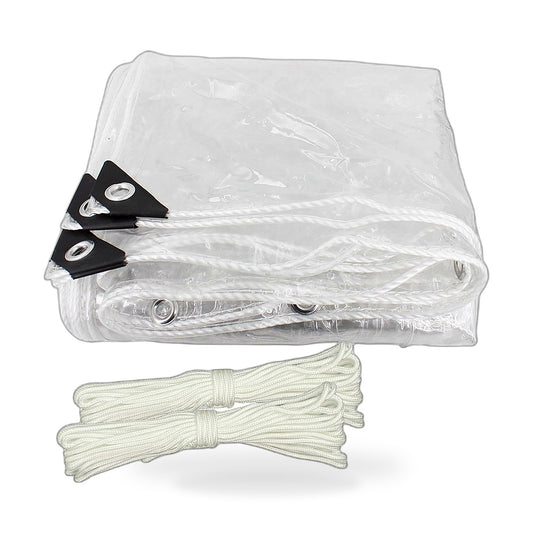 200cmx300cm Clear PVC Tarp Heavy Duty Waterproof Plant Cover with Grommets - ZT2