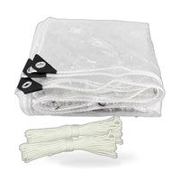 Clear PVC Heavy Duty Tarp 300x400cm Waterproof Plant Cover with Grommets - ZT3