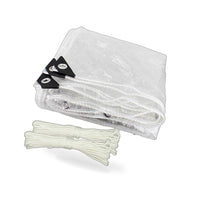 Clear PVC Heavy Duty Tarp 200x600cm Waterproof Outdoor Plant Cover Grommets - BD3
