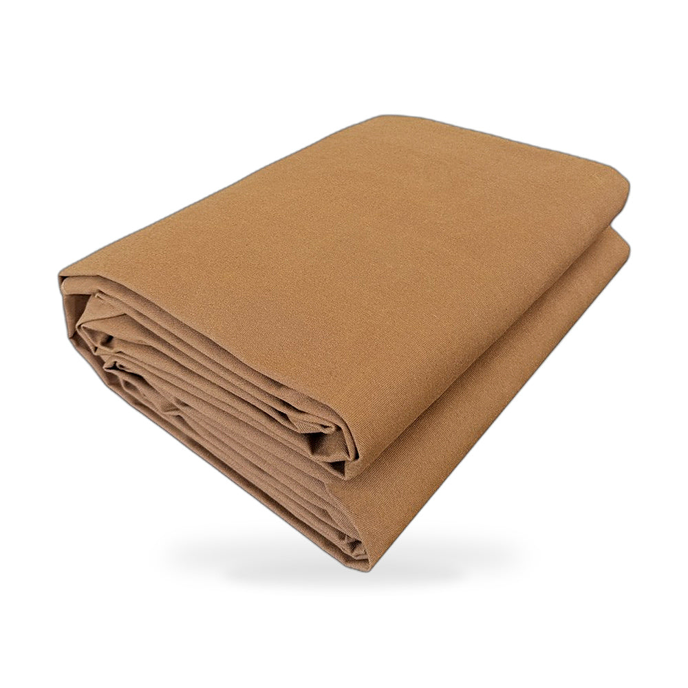 200cm x 400cm Heavy Duty Dark Tan Canvas Tarp Waterproof UV Resistant Suitable - ZT3