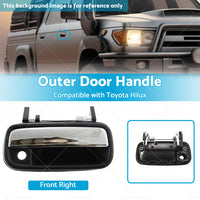 {{ Chrome Front Right Outer Door Handle Suitable For Toyota Hilux 1988-1997 }} - Buy Car Parts Online at {{ Kaka Auto Parts }}.