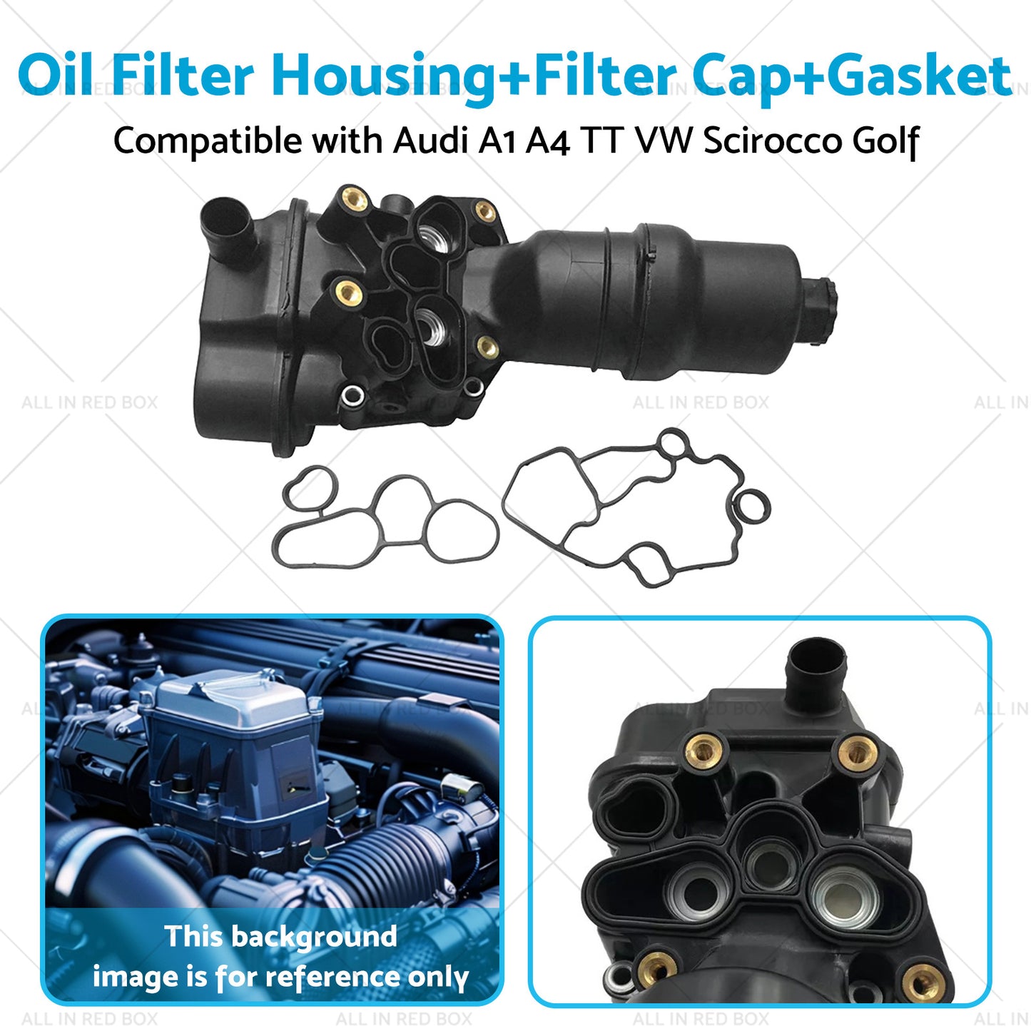 Oil Filter Housing with Gasket Suitable For VW Audi Seat 2. 0 TFSI 06F115397H