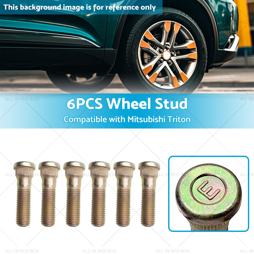 Wheel Stud 6 PCS Suitable For Mitsubishi Triton MH MJ MK ML MN MQ MR