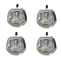 4 Set Chrome Power Operated Recessed Folding Whale Tail T-Lock Handle Toolbox