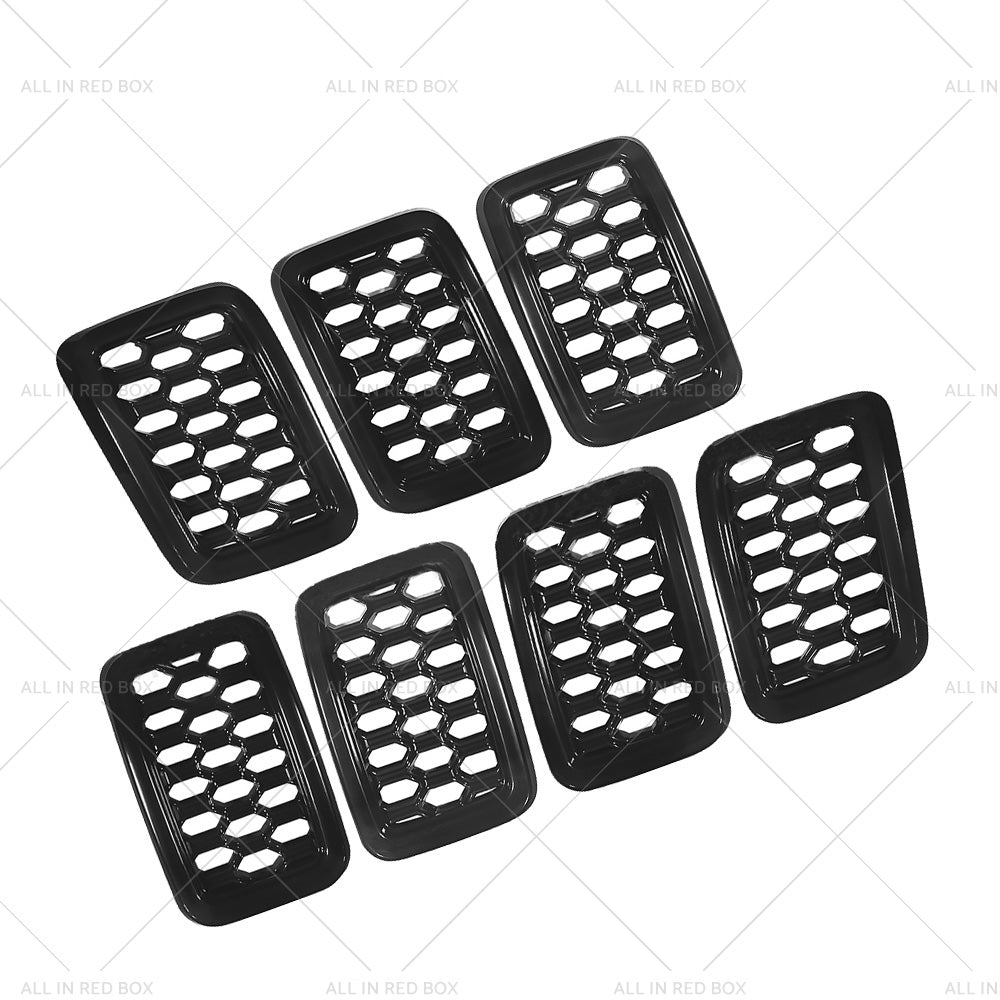 Front Grill Mesh Covers Inserts Suitable for Jeep Grand Cherokee 17-22  Black