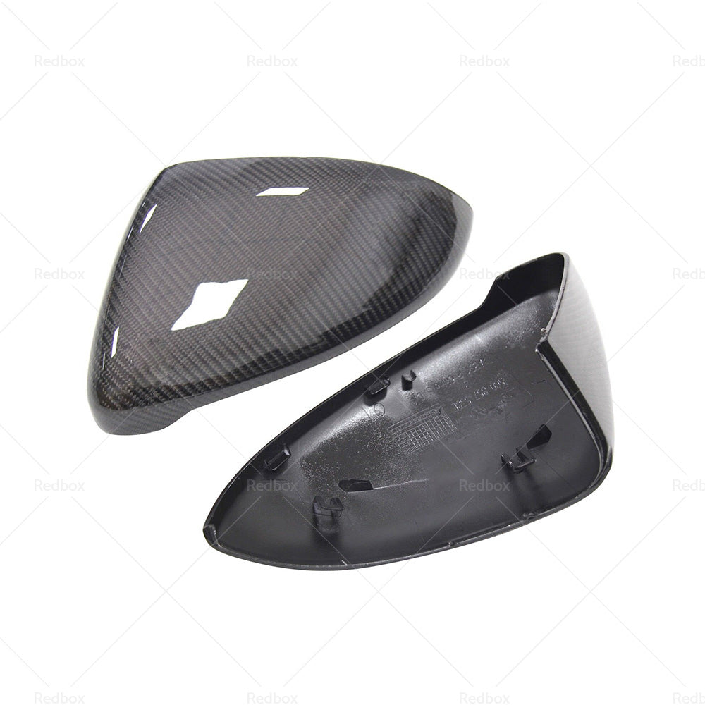 2x Carbon Fiber Mirror Caps Fits For Volkswagen VW Golf MK7 Mk7.5 TSI TDI GTI R