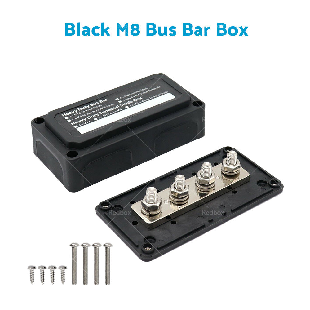 1x M8/M10 300A DC 12V-48V Studs Bus Bar Power Distribution Box Terminal Block