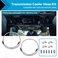 Stainless Steel Braided Transmission Cooler Hose Fitting Kit For 700R4 TH350 400