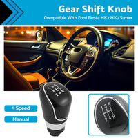 5 Speed Manual Gear Shift Knob Suitable For Ford Fiesta MK2 MK7 S-max 2008-2013