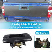 Black Tailgate Handle NO Keyhole for Holden Colorado RC Rodeo RA DMAX 2003-2012