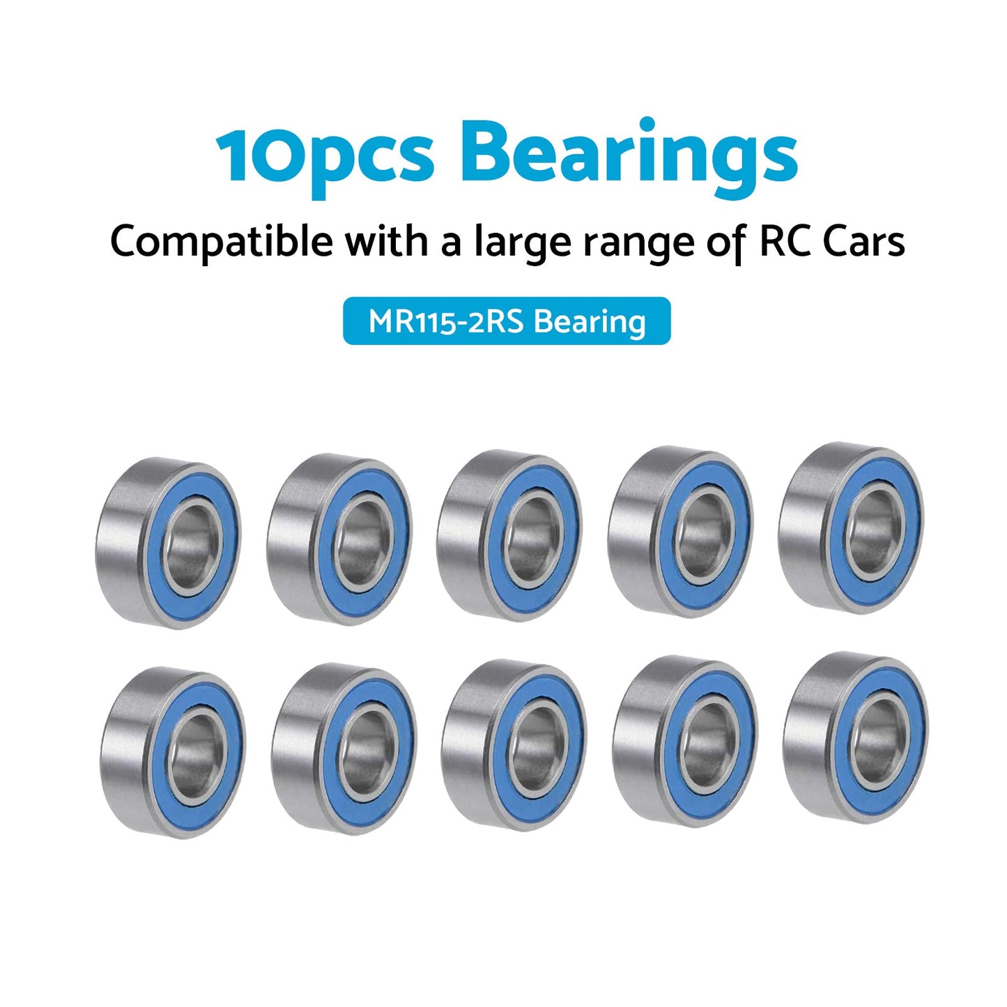 5x11x4mm Bearings For RC Tamiya 1150 HPI MR115-2RS Savage Traxxas Axial Losi