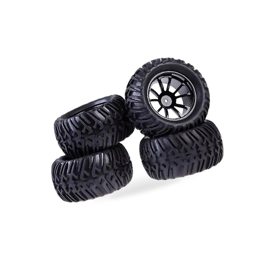 4x Wheel Rim & Tires Suitable for HSP 1:10 Monster Truck RC Car 12mm Hub