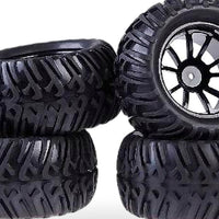 4x Wheel Rim & Tires Suitable for HSP 1:10 Monster Truck RC Car 12mm Hub