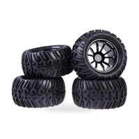 4x Wheel Rim & Tires Suitable for HSP 1:10 Monster Truck RC Car 12mm Hub