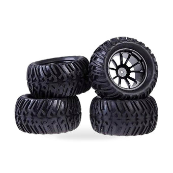 compare product 4x Wheel Rim & Tires Suitable for HSP 1:10 Monster Truck RC Car 12mm Hub