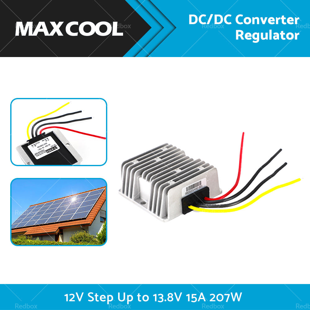 Waterproof DC or DC Converter Regulator 12V Step Up to 13.8V 15A 207W