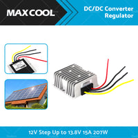 Waterproof DC or DC Converter Regulator 12V Step Up to 13.8V 15A 207W