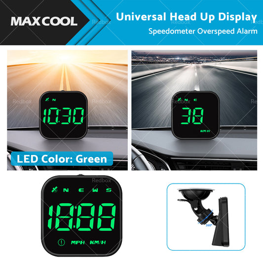 Universal Car HUD Head Up Display LED Digital GPS Speedometer Overspeed Alarm