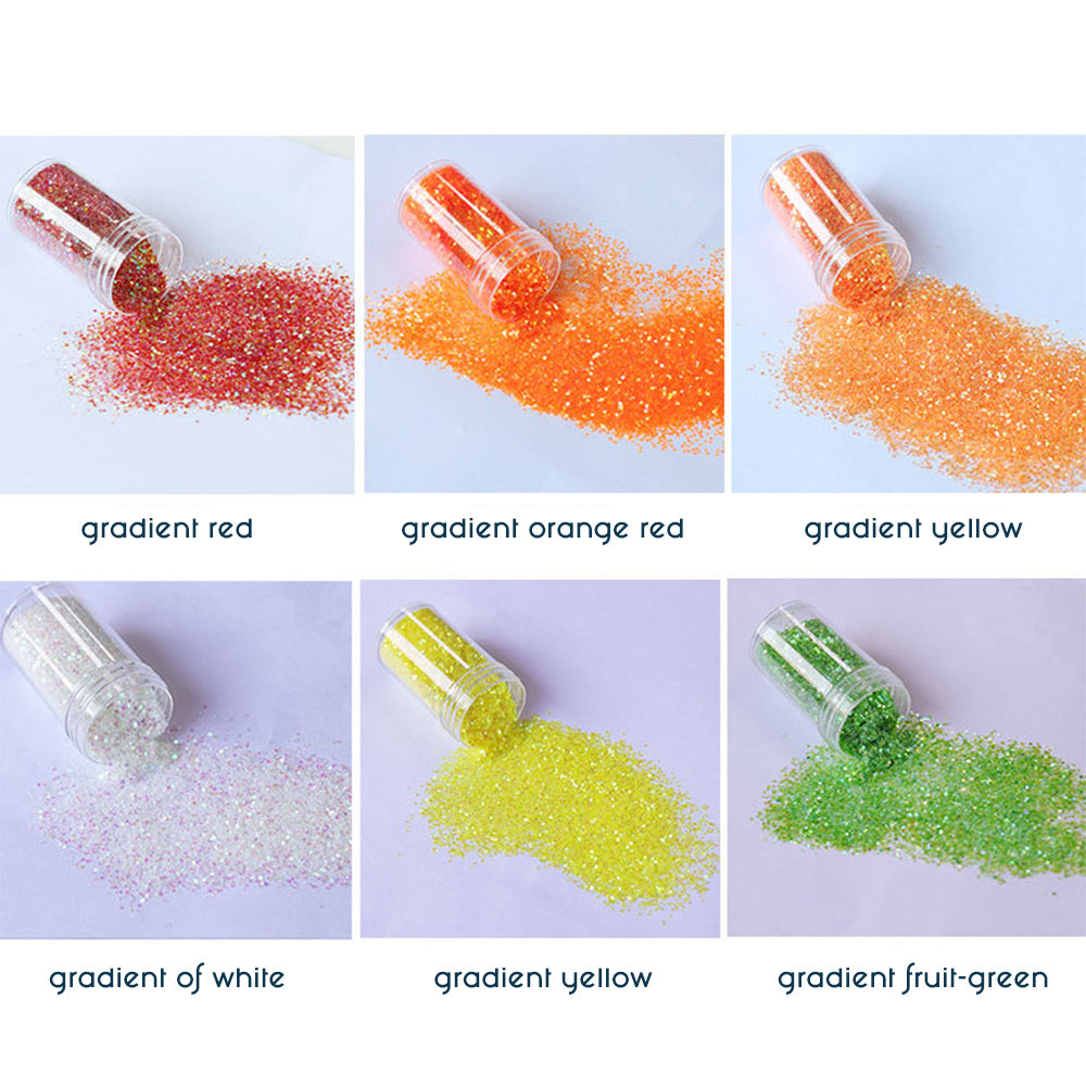 24 * 20ml Colors Glitter Pigment Debris Resin Epoxy Dream Flash Powder Crafts