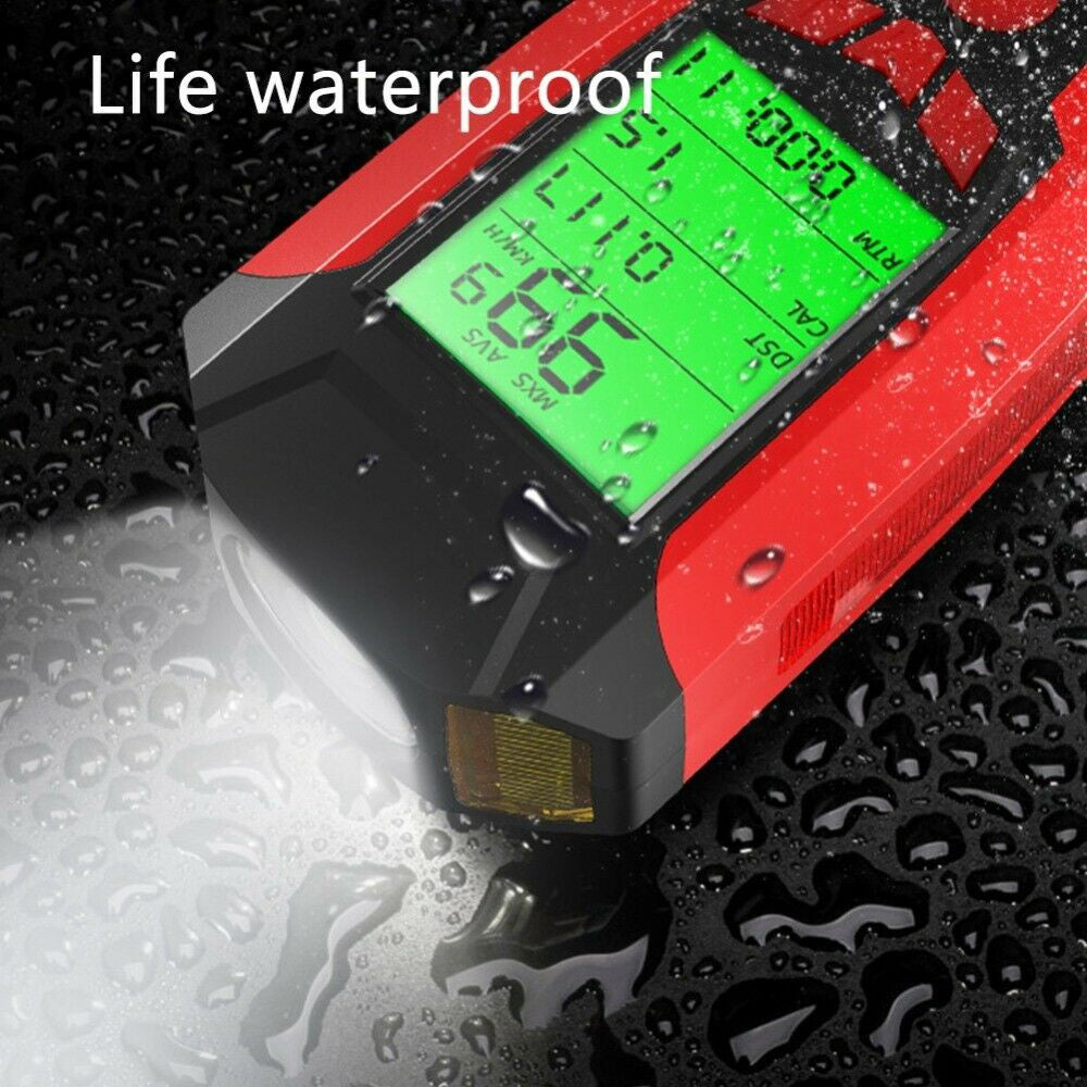 LED Bicycle Headlight with Horn and Speedometer USB-Rechargeable Front Bike Light Suitable For Bicycles