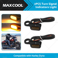 LED Mini Turn Signal Light Suitable for Harley Dyna Indicator Blinker Lamp Smoke