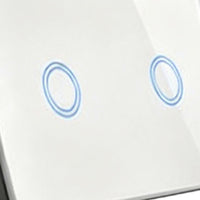 87x87mm LED Touch Wall Light Switch 2-Gang 1-Way Suitable for Home Office Instal