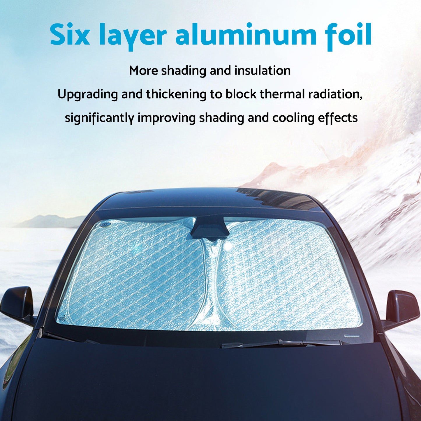 6 Layer WindScreen Sun Shade Suitable For Isuz D-MAX 2020-2024 UV Protection