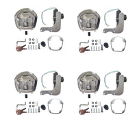 4 Set Chrome Power Operated Recessed Folding Whale Tail T-Lock Handle Toolbox