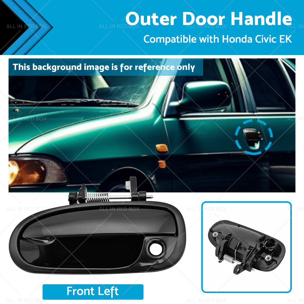 Smooth Black Front Left Outer Door Handle Suitable For Honda Civic EK 1995-2000