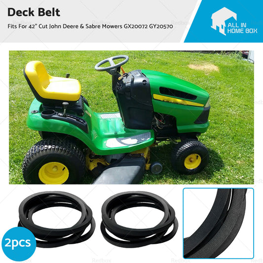 2x Deck Belt For 42 inch  Cut John Deere  and  Sabre  Ride on Mowers GX20072 GY20570