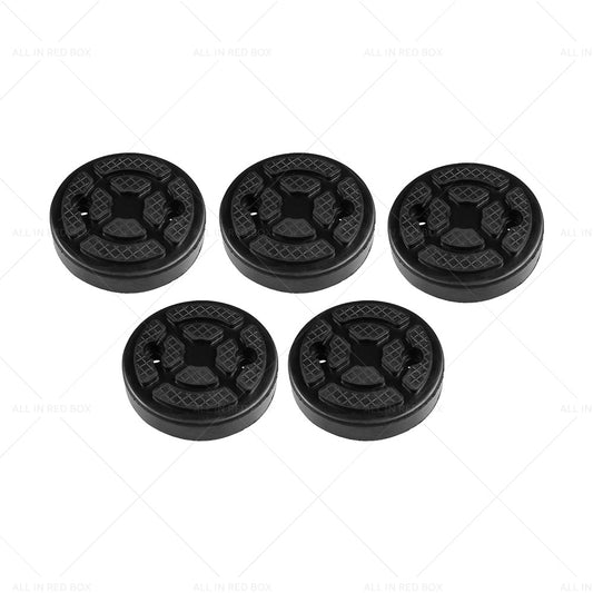 5Pcs Universal Round Rubber Arm Pad Lift Pad For Auto Lift Car Truck Hoist Black