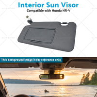 Driver Side Interior Sun Visor Suitable for 2016-2022 83280-T7W-A12ZA Honda HR-V