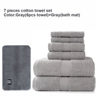 100% Premium Egyptian Cotton Towel Set Soft Bath Face Washer Hand 7pcs Set