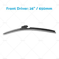 Wiper Blades Suitable for Nissan X-Trail T32 2014-2022 Front Pair 26inch  17inch