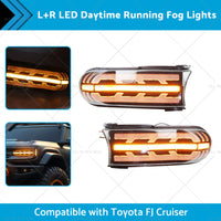 LED Fog Lights Daytime Running Light Suitable for DRL Toyota FJ Cruiser 07-21