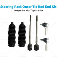 6PCS Inner Rack Tie Rod End Kit Suitablefor 05-15 Toyota Hilux 4WD GGN25R KUN26R