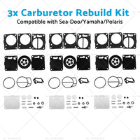 3x Carburetor Carb Rebuild Repair Kit Suitable Sea-Doo SP SPI SPX HX GS GSI GSX