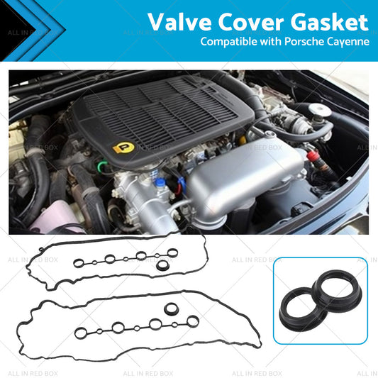 Left Right Valve Cover Gasket Spark Plug Seals Cam Gasket Suitable for Cayenne