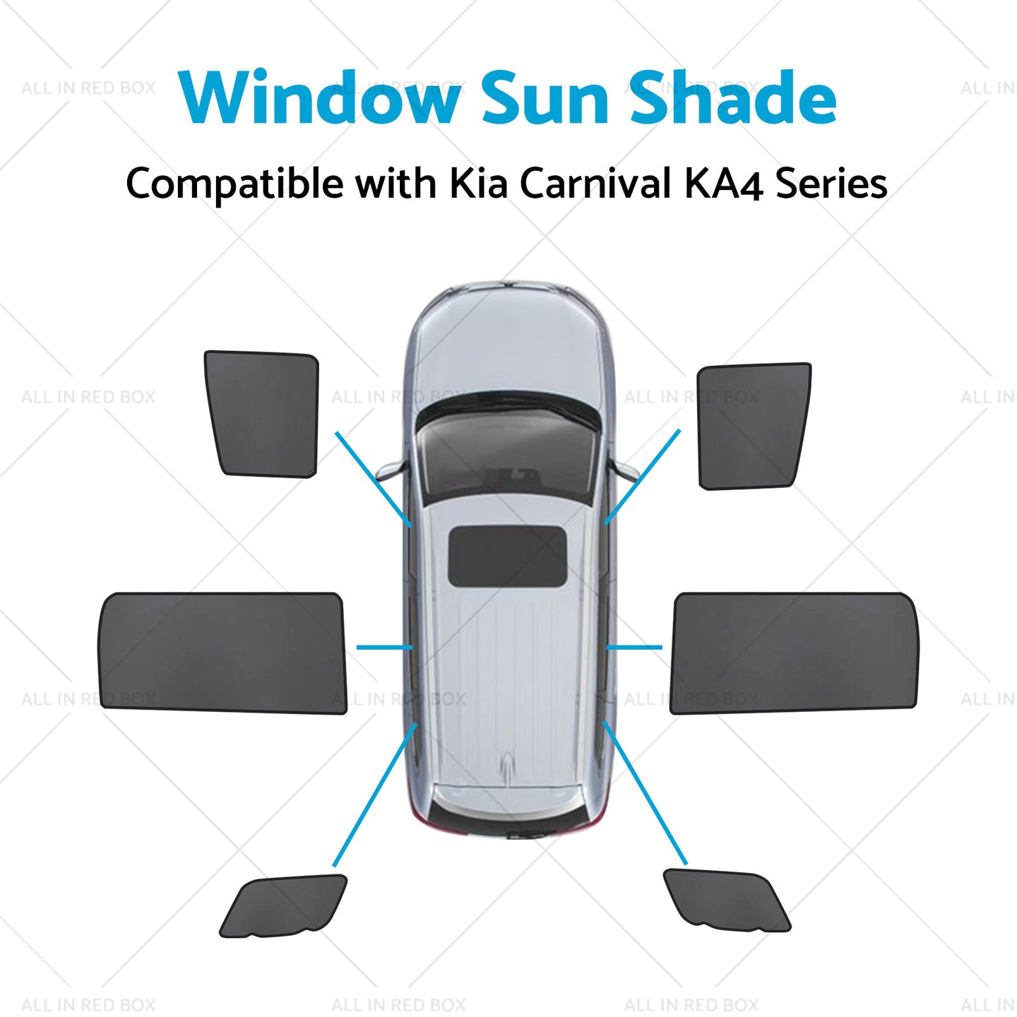 {{ Front Rear Port Window Magnetic Sun Shade Suitable for Kia Carnival KA4 20-23 }} - Buy Car Parts Online at {{ Kaka Auto Parts }}.