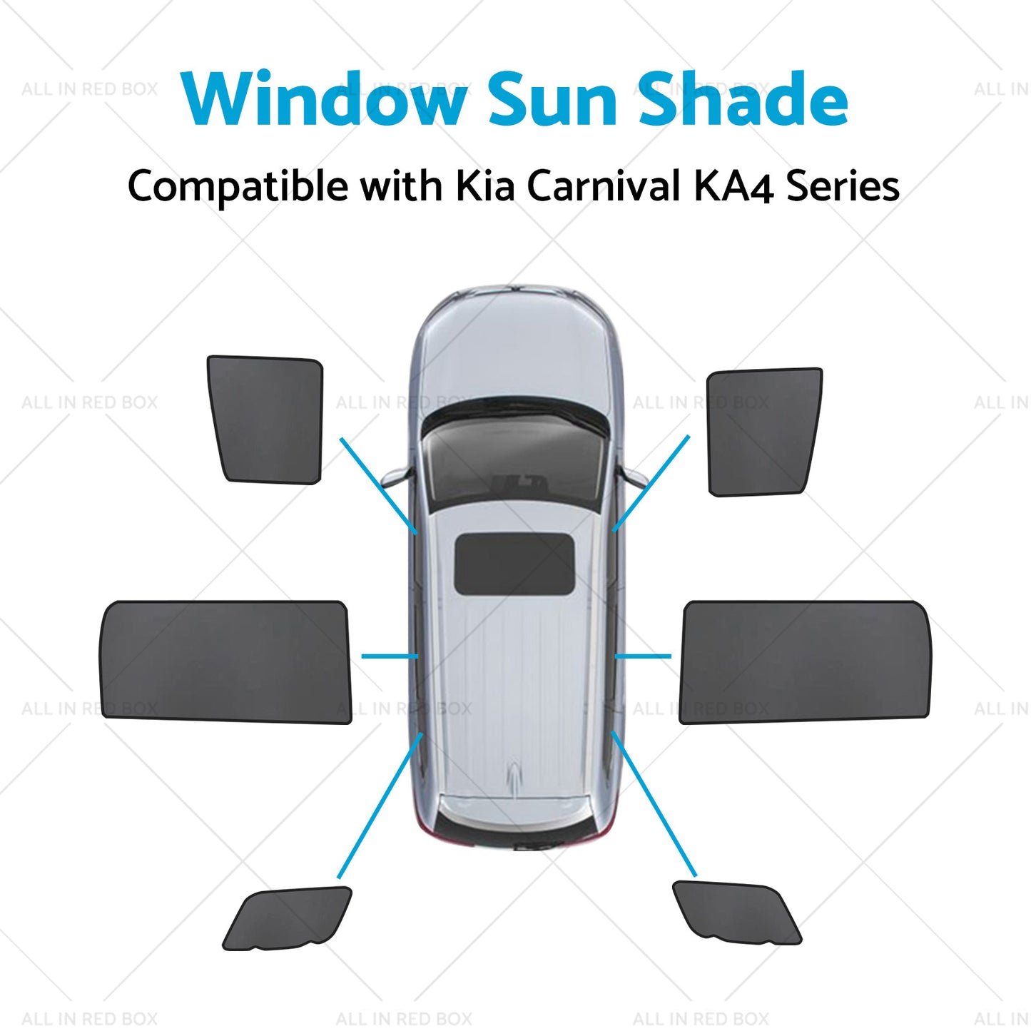 {{ Front Rear Port Window Magnetic Sun Shade Suitable for Kia Carnival KA4 20-23 }} - Buy Car Parts Online at {{ Kaka Auto Parts }}.