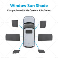 {{ Front Rear Port Window Magnetic Sun Shade Suitable for Kia Carnival KA4 20-23 }} - Buy Car Parts Online at {{ Kaka Auto Parts }}.