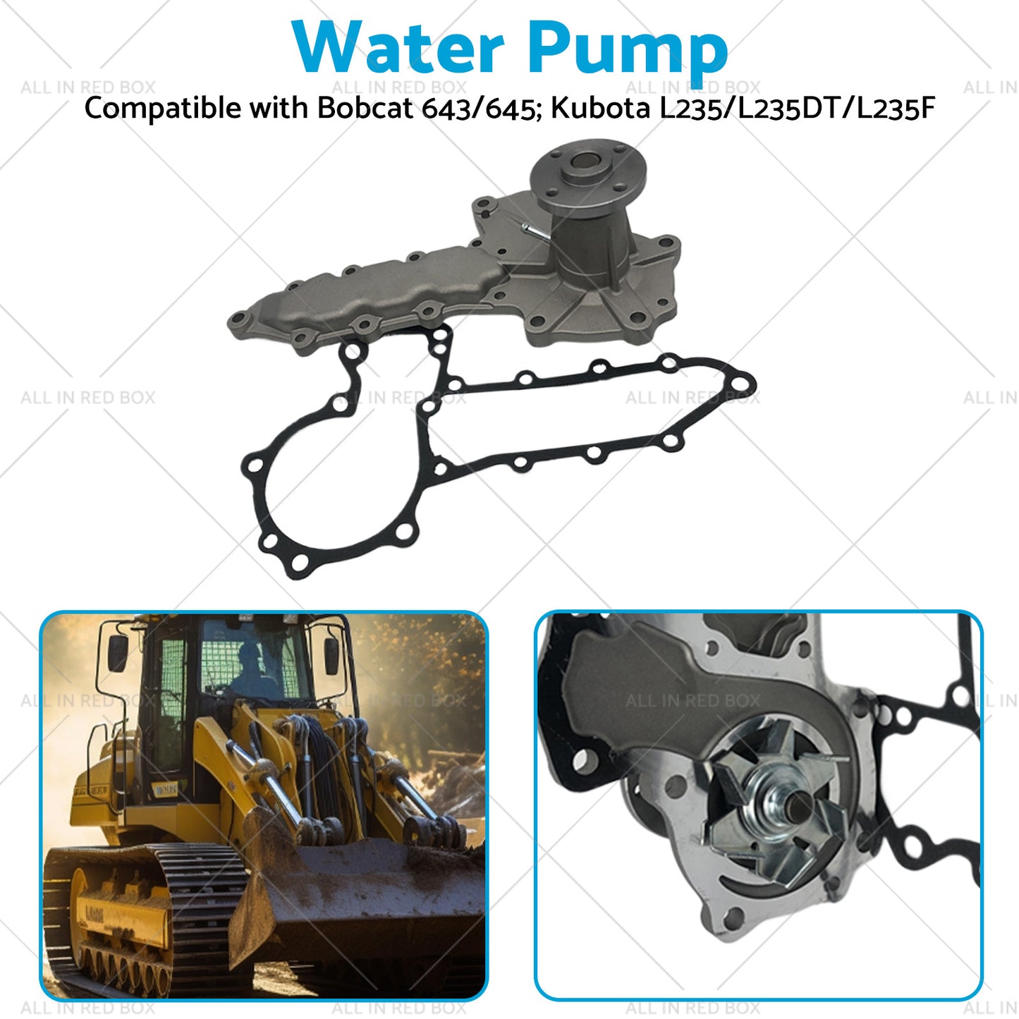 Water Pump Suitable For Bobcat Kubota D1102 D1302 D1402 V1502 V1702 V1902 V2203